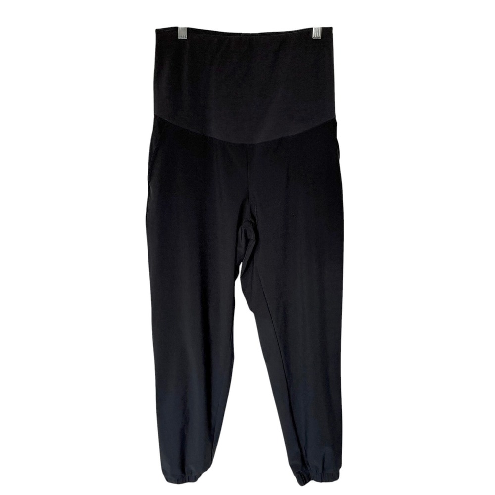 GapFit Maternity Joggers Women Small Black Good Over Belly Activewear